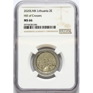 Lithuania 2 Euro 2020LMK Hill of Crosses NGC MS 66 TOP POP