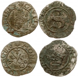 Riga Schilling 1570 and fyrk Stockholm Lot of 2 Coins