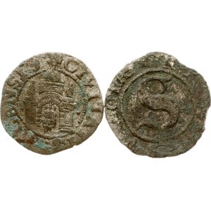 Riga Schilling 1570 and fyrk Stockholm Lot of 2 Coins