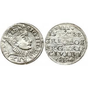 Poland trojak 1588 Riga (R1)