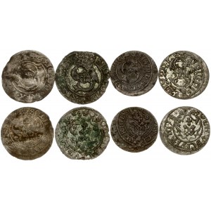 Poland Szelag Riga (1595-1621) Lot of 4 Coins