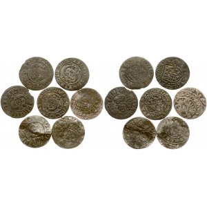 Poland Szelag (1623-1627) Lot of 7 Coins