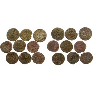 Poland Schilling (1632-1660) Swedish Livonia, Suceava Lot of 9 Coins