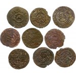 Poland Schilling (1632-1660) Swedish Livonia, Suceava Lot of 9 Coins