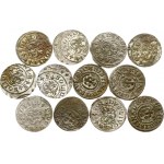 Poland Schilling 1645 Swedish Riga Lot of 12 Coins