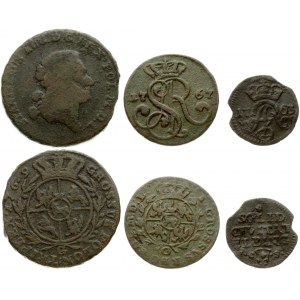 Poland Szelag - Trojak (1763-1769) Lot of 3 Coins