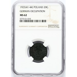 Poland 20 Groszy 1923(w) German Occupation NGC MS 62