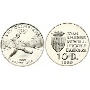 Andorra 10 Diners 1989 XXV Summer Olympic Games 1992 Barcelona
