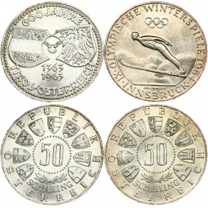 Austria 50 Schilling 1963 & 1964 Commemorative issue Lot of 2 Coins