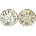 Austria 50 Schilling 1963 & 1964 Commemorative issue Lot of 2 Coins