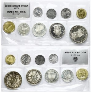 Austria 2-50 Groschen & 1-50 Schilling 1965 SET Lot of 9 Coins