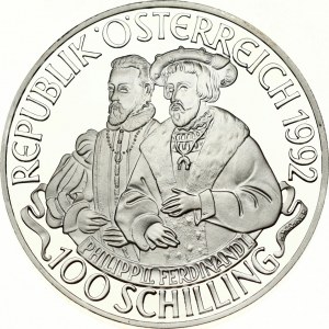 Austria 100 Schilling 1992 Kaiser Karl V