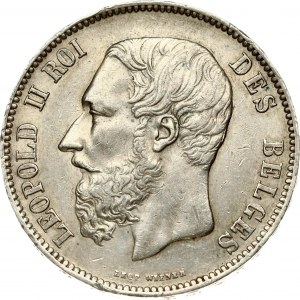 Belgium 5 Francs 1868