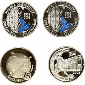 Belgium 10 Euro (2004- 2008) Commemorative issue Lot of 4 Coins