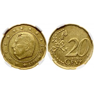 Belgium 20 Euro Cent 2004 NGC MINT ERROR AU 55 OBVERSE DIE CHIP