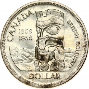 Canada 1 Dollar 1958 100th Anniversary of British Columbia