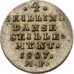 Denmark 4 Skilling 1807 MF