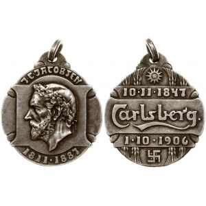 Denmark Medal 1906 Carlsberg Breweries Issued to Commemorate the 95th birthday of the founder J C Jacobsen