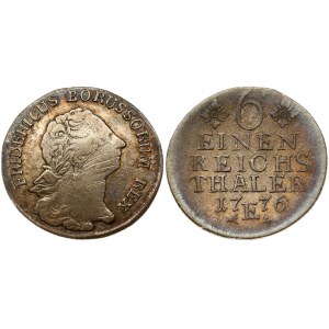 Germany PRUSSIA 1/6 Thaler 1776 E