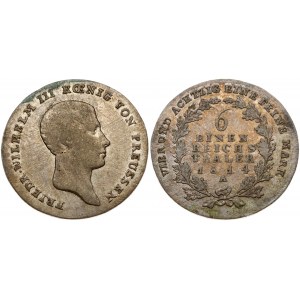 Germany PRUSSIA 1/6 Thaler 1814 A