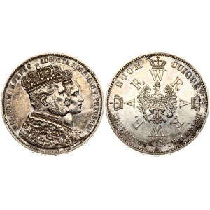 Germany Prussia 1 Thaler 1861A Coronation of Wilhelm and Augusta