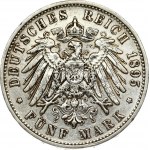 Germany Wurttemberg 5 Mark 1895 F