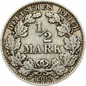 Germany Empire 1/2 Mark 1905A