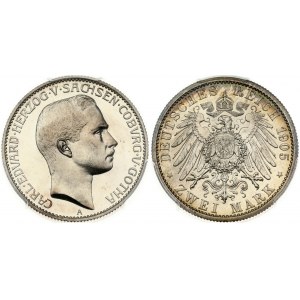 Germany Saxe-Coburg and Gotha 2 Mark 1905 A PCGS PR 64
