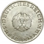 Germany Weimar Republic 5 Reichsmark 1929D 200th Anniversary - Birth of Gotthold Lessing