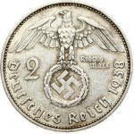 Germany Third Reich 2 Reichsmark 1938A Paul von Hindenburg