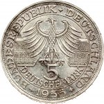 Germany Federal Republic 5 Mark 1955G 300th Anniversary - Birth of Ludwig von Baden