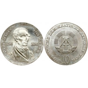 Germany Democratic Republic 10 Mark 1976 150th Anniversary - Death of Carl Maria von Weber composer