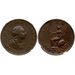 Great Britain 1/2 Penny 1799 SOHO NGC VF 35 BN