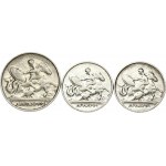 Greece 1 & 2 Drachmai (1910-1911) Lot of 3 Coins