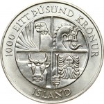 Iceland 1000 Kronur 1974 1100th Anniversary of the First Settlement in the Island