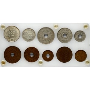 Israel British Palestine 1-100 Mils (1927-1944) SET Lot of 10 Coins