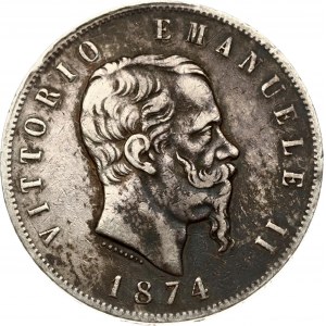 Italy 5 Lire 1874M BN