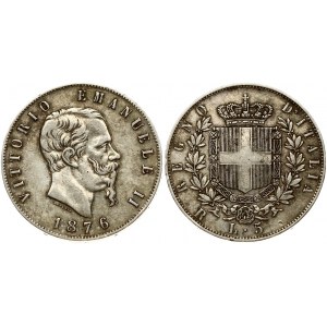 Italy 5 Lire 1876 R