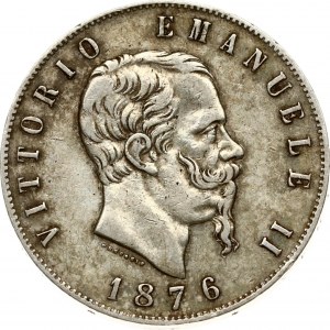 Italy 5 Lire 1876 R