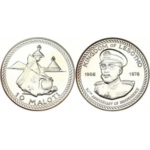 Lesotho 10 Maloti 1976 10th Anniversary of Independence