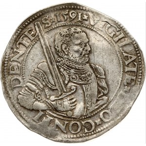 Netherlands UTRECHT 1 Gehelmde Rijksdaalder 'Prinsendaalder' 1591