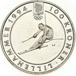 Norway 100 Kroner 1993 K 1994 Olympics - Alpine Skiing
