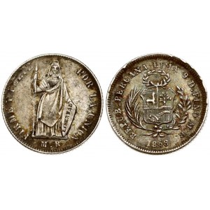 Peru 1/2 Real 1858/1868 MB