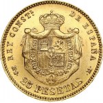 Spain 25 Pesetas 1880 MSM