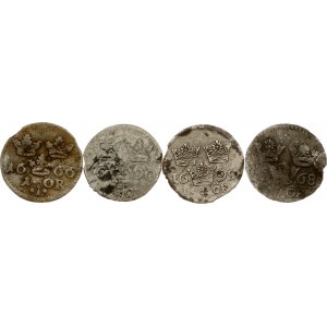 Sweden 1 Öre (1666-1699) Lot of 4 Coins