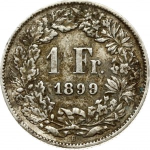 Switzerland 1 Franc 1899B Helvetia standing
