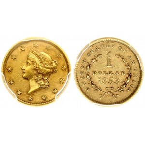 USA 1 Dollar 1853 'Liberty Head' PCGS AU Detail