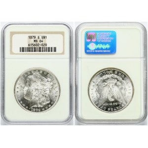 USA 1 Dollar 1879 S 'Morgan Dollar' NGC MS 64