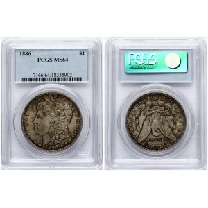 USA 1 Dollar 1886 'Morgan Dollar' Philadelphia PCGS MS 64