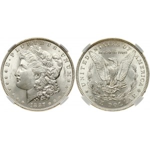USA 1 Dollar 1887 'Morgan Dollar' Philadelphia NGC MS 64